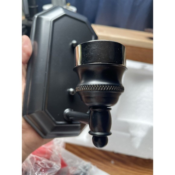 Doraimi Lighting Crystal Wall Sconce Blk Modern Finish Concise Style Wall Light - Picture 4 of 8